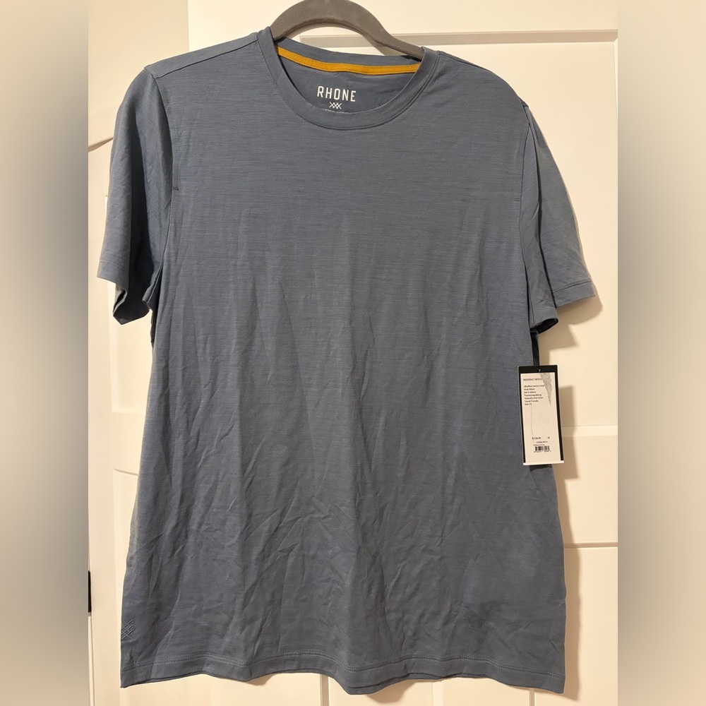 🐑👕 Rhone Modino Wool Long Sleeve Tee • Folkstone Gray • Men’s Medium • NWT • M - Picture 5 of 6